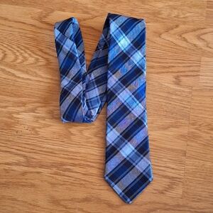 Ted Baker London Blue Silk Tie Mens EUC